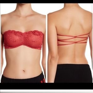 Express sweater/free people bralette